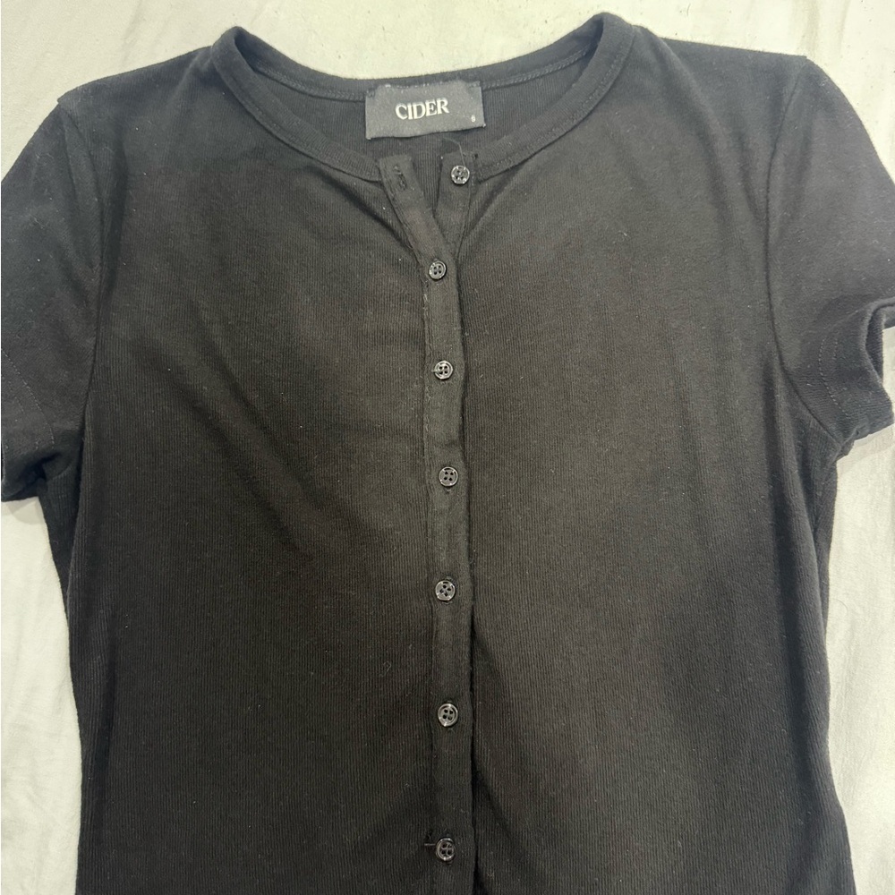 Cider Classic Black Knit Top